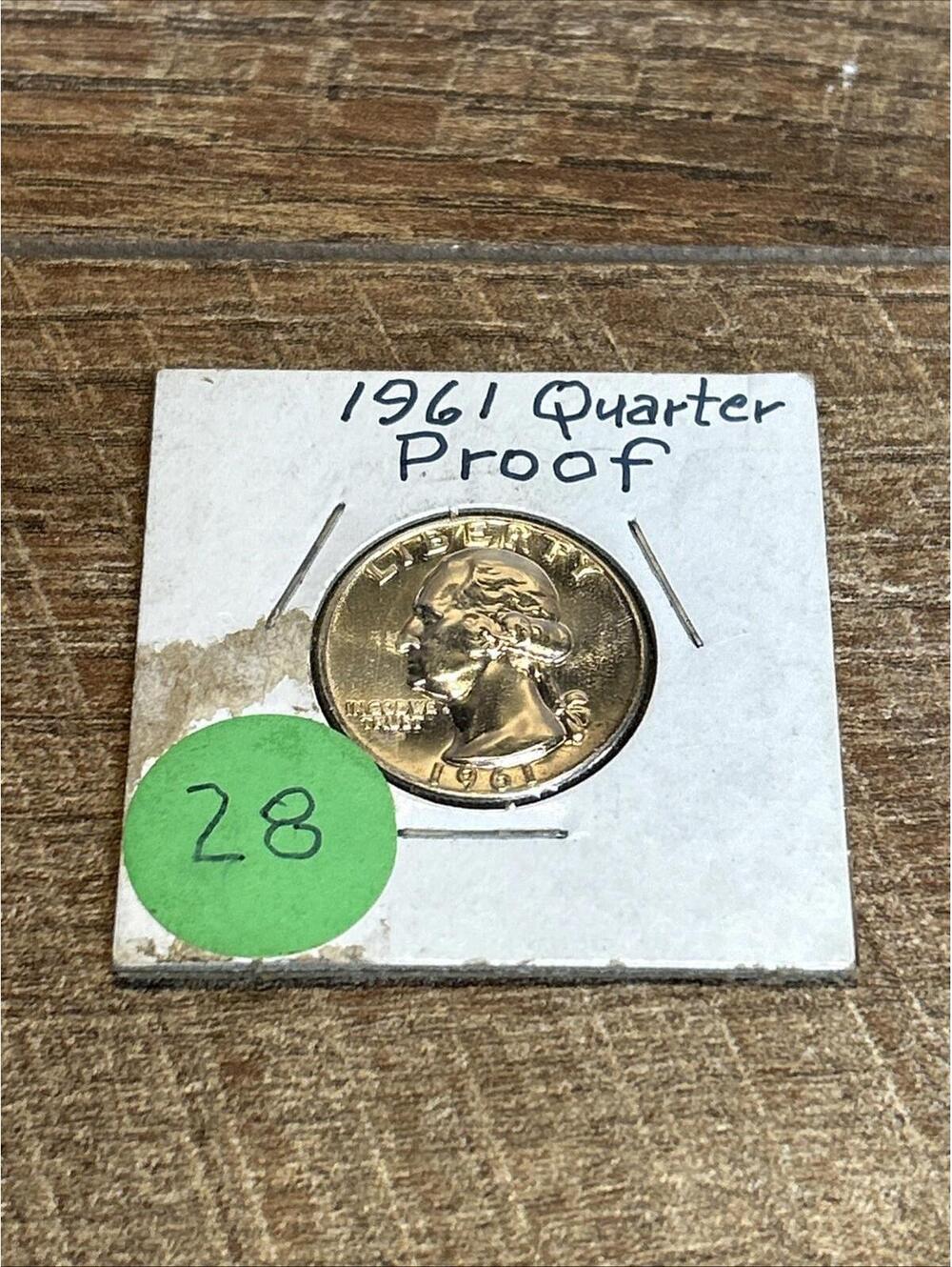 1961-P Proof Washington Quarter 90% Silver